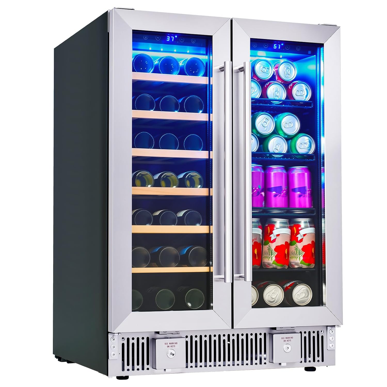 Wine Beer Dual Zone - Refrigerador para Bebidas, Nevera de Doble