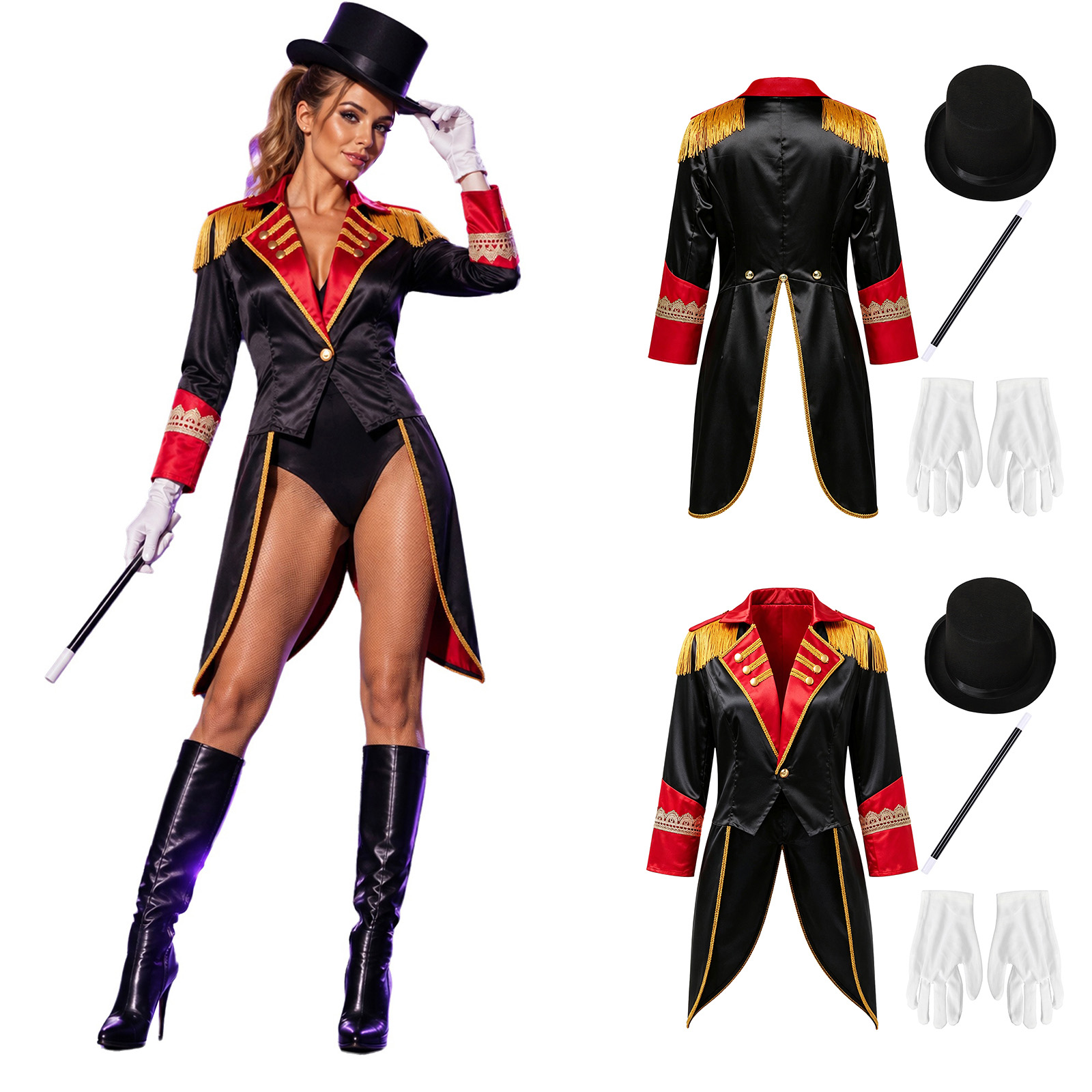 Cocktail Shaker Set - Disfraz de circo medieval para mujer,
