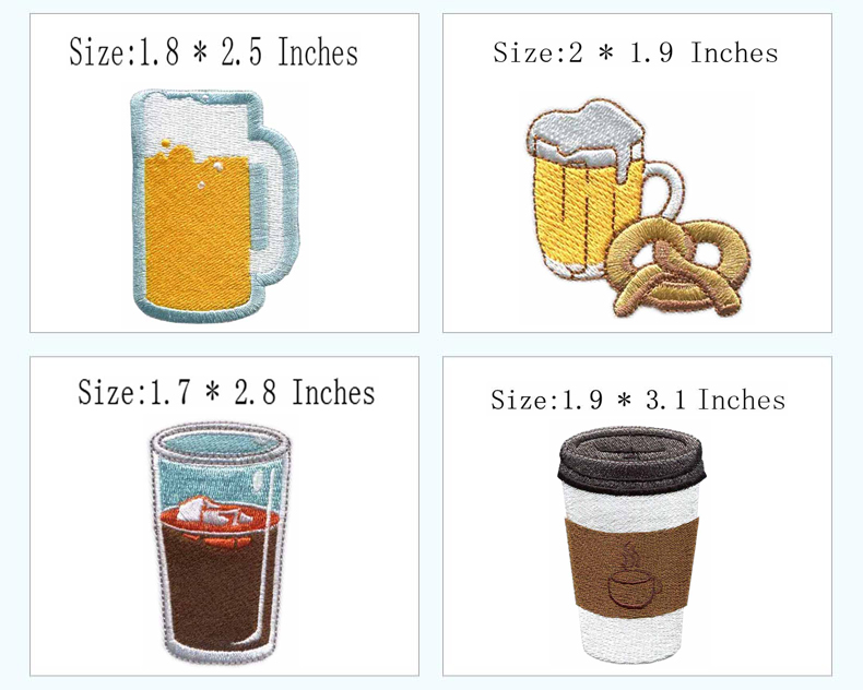 Parches bordados termoadhesivo - Wine Beer Hat reseña y precio