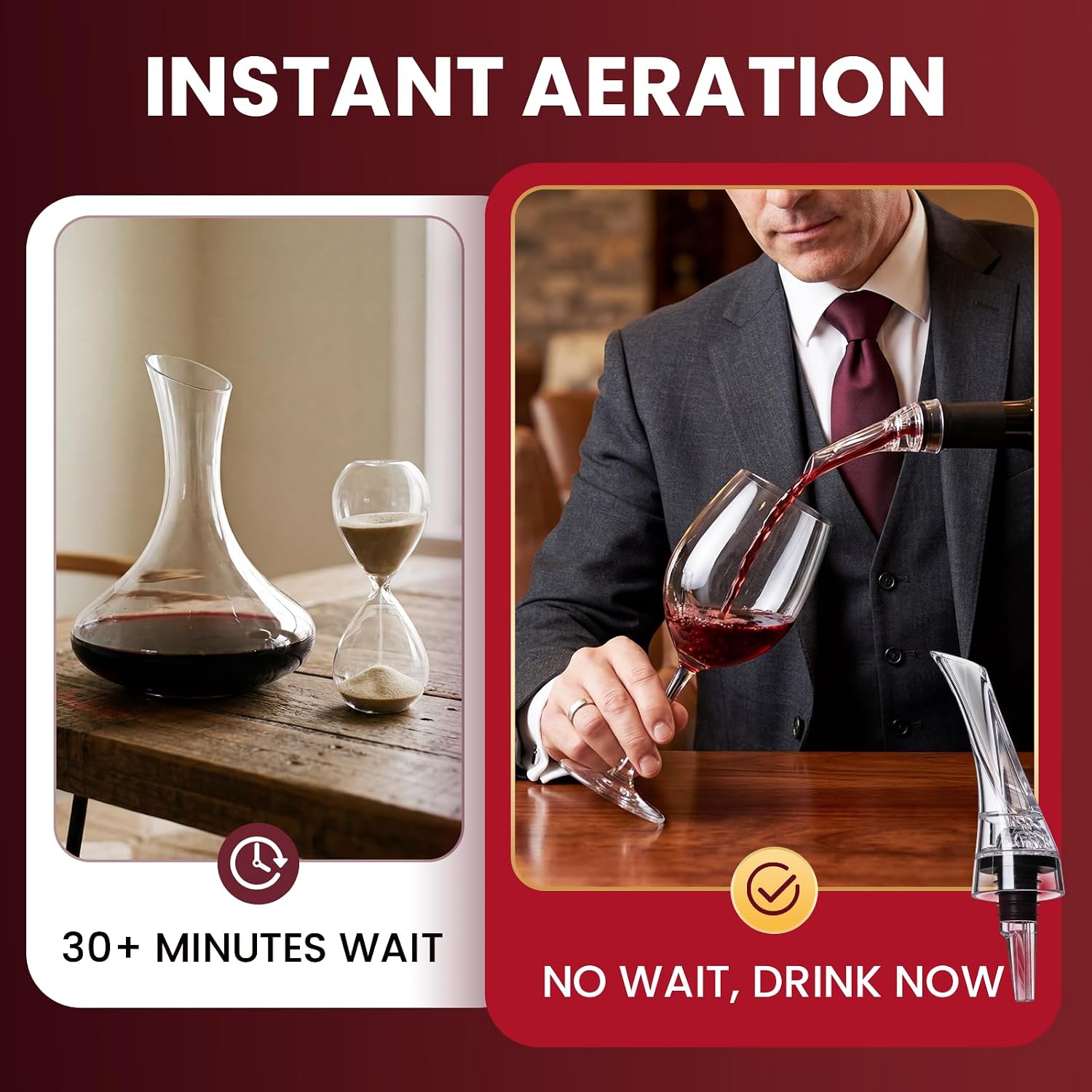 1 unidad: decantador de vino m - Wine Aerator Pour reseña y precio